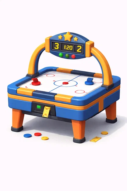 Mô hình bàn khúc côn cầu (Air Hockey) phong cách Low Poly độc đáo - Image 1