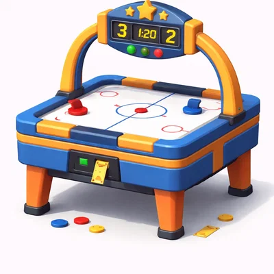 Mô hình bàn khúc côn cầu (Air Hockey) phong cách Low Poly độc đáo