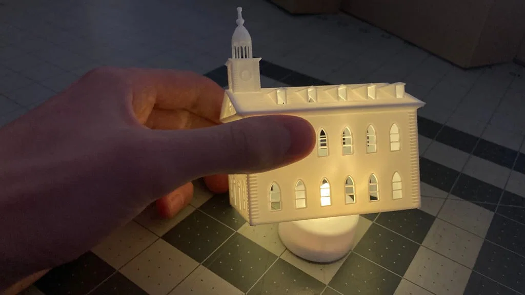 Mô hình Đền thờ Kirtland để đèn trà - Image 4
