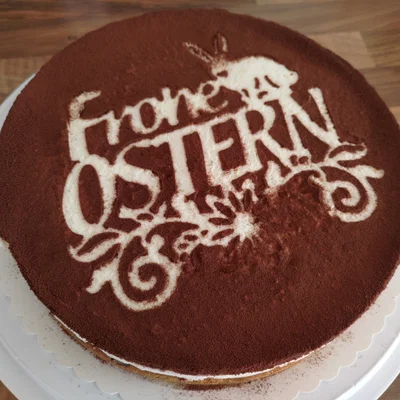 Khuôn rắc bột tạo hình "Frohe Ostern" (Chúc mừng lễ Phục sinh)