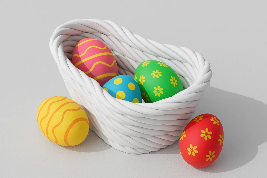 Giỏ đan hình dây thừng Easter Egg ROPE Basket trang trí đẹp mắt - Image 1