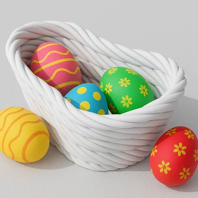 Giỏ đan hình dây thừng Easter Egg ROPE Basket trang trí đẹp mắt