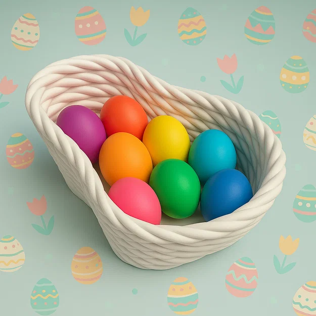 Giỏ đan hình dây thừng Easter Egg ROPE Basket trang trí đẹp mắt - Image 2