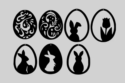 Bộ sưu tập trứng Phục sinh trang trí 3D dễ thương cho cây cảnh - Image 1