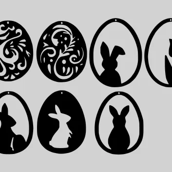 Bộ sưu tập trứng Phục sinh trang trí 3D dễ thương cho cây cảnh