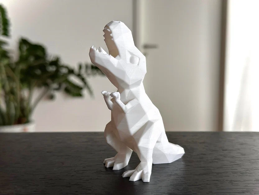 Chú khủng long T-Rex Low Poly siêu đáng yêu (Không cần in support) - Image 1