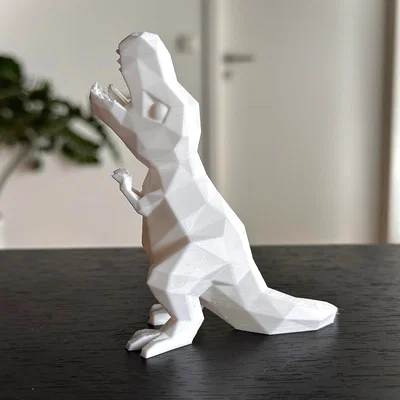 Chú khủng long T-Rex Low Poly siêu đáng yêu (Không cần in support)