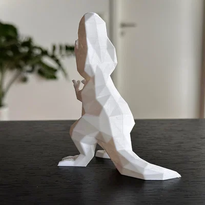 Chú khủng long T-Rex Low Poly siêu đáng yêu (Không cần in support)