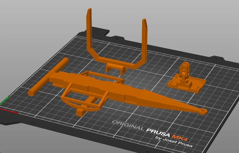 Khớp nối kéo + khung xe kéo gỗ cho mô hình máy kéo Zetor 50 Super - Image 2