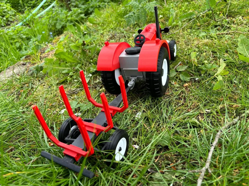 Khớp nối kéo + khung xe kéo gỗ cho mô hình máy kéo Zetor 50 Super - Image 6