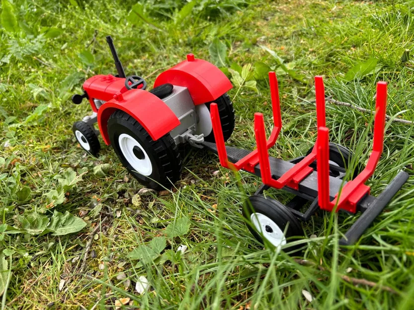 Khớp nối kéo + khung xe kéo gỗ cho mô hình máy kéo Zetor 50 Super - Image 7