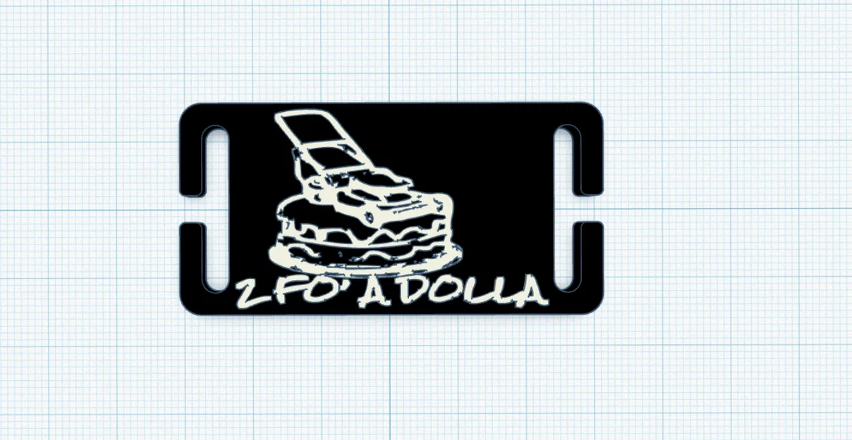 Bảng tên MOLLE 2 FO' A DOLLA - Phụ kiện 3D độc đáo cho ba lô - Image 1