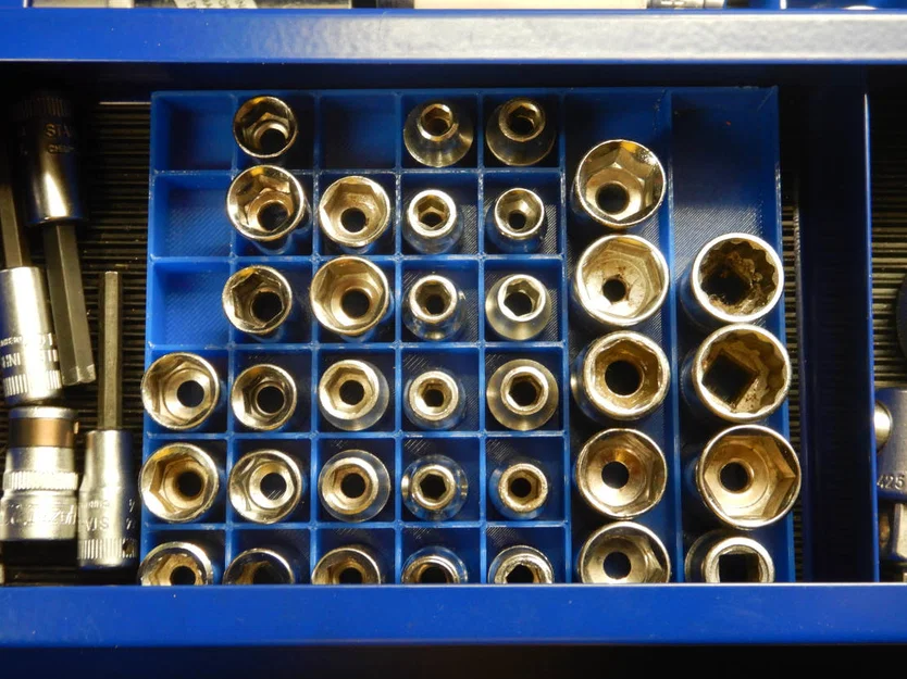 Khay 3D Sắp Xếp Đầu Tuýp 1/4 Inch Cho Hộp Đồ Nghề - Image 1