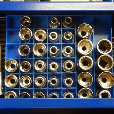 Khay 3D Sắp Xếp Đầu Tuýp 1/4 Inch Cho Hộp Đồ Nghề