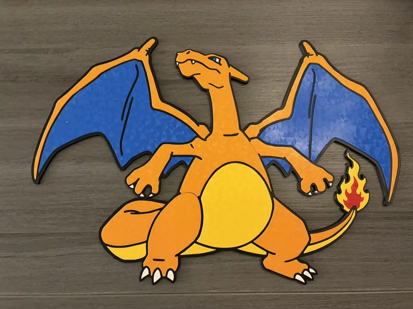 Tranh treo tường Charizard khổ lớn - Không cần AMS - Image 1