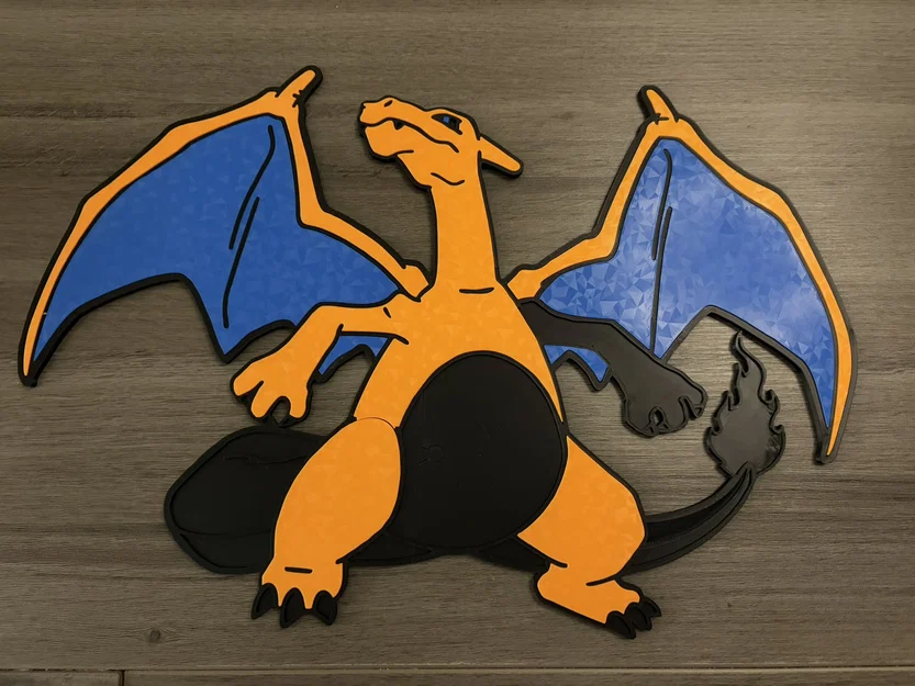 Tranh treo tường Charizard khổ lớn - Không cần AMS - Image 3