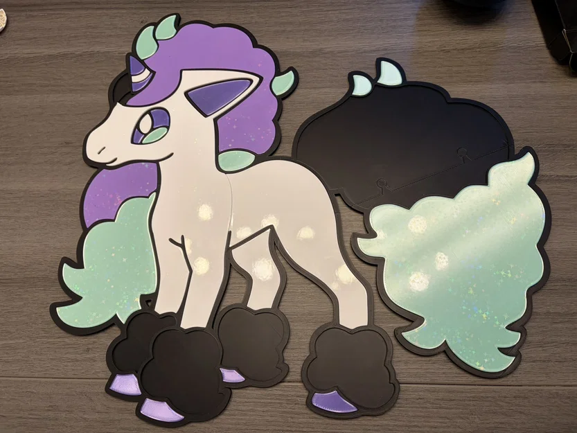 Tranh treo tường Galarian Ponyta khổ lớn. Không cần AMS - Image 2