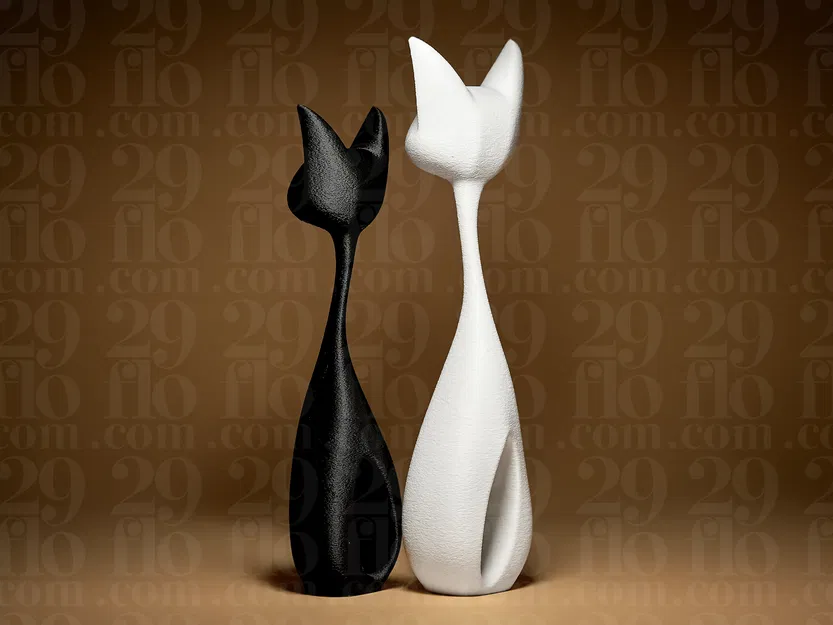 Bộ Hai Mô Hình Mèo Phong Cách Hiện Đại - Image 3