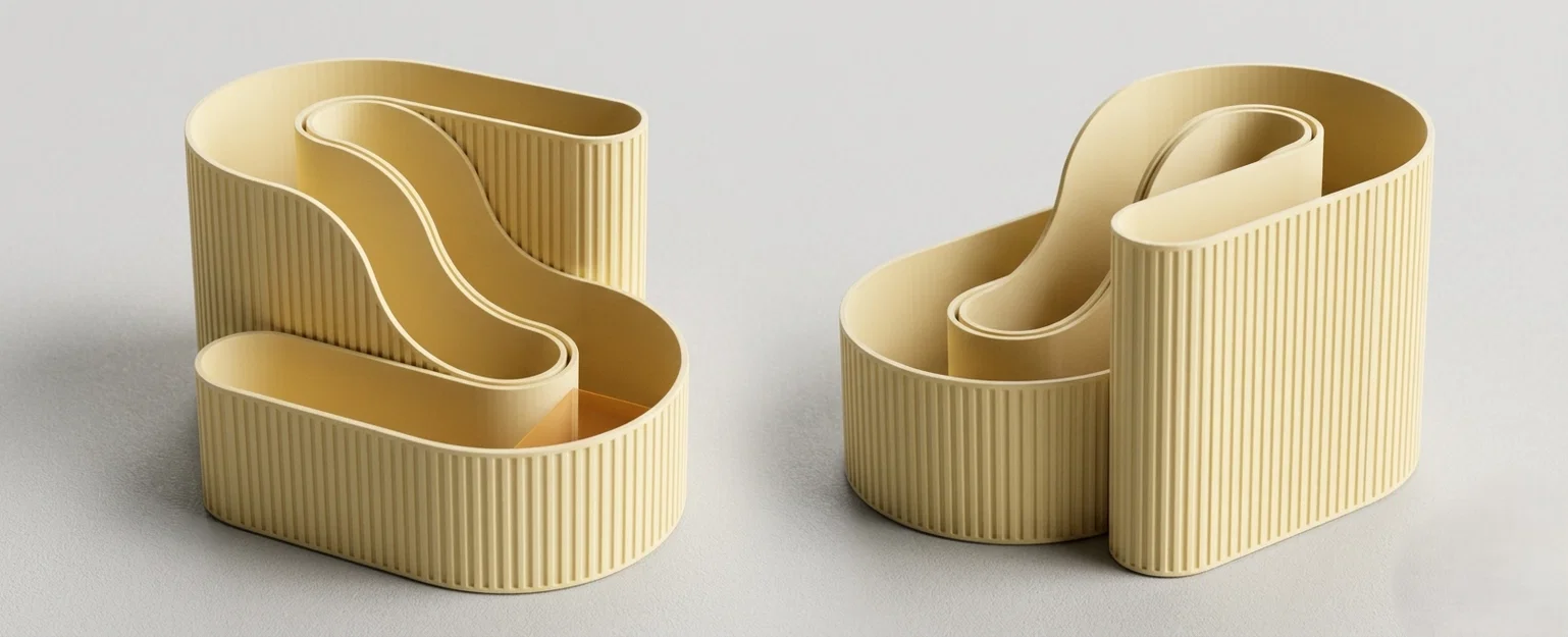 Khay Đựng Đồ Văn Phòng Organic Fluted - Thiết Kế Tối Giản - Image 1