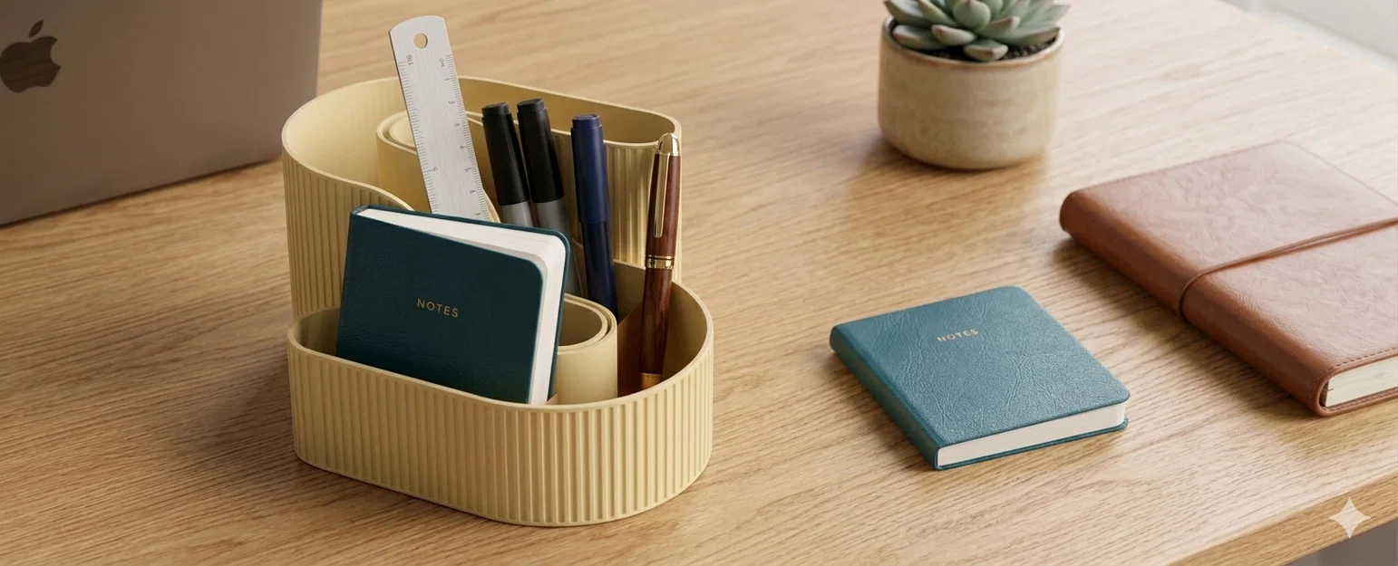 Khay Đựng Đồ Văn Phòng Organic Fluted - Thiết Kế Tối Giản - Image 2