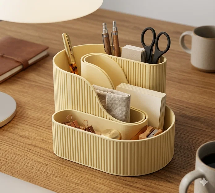 Khay Đựng Đồ Văn Phòng Organic Fluted - Thiết Kế Tối Giản - Image 3