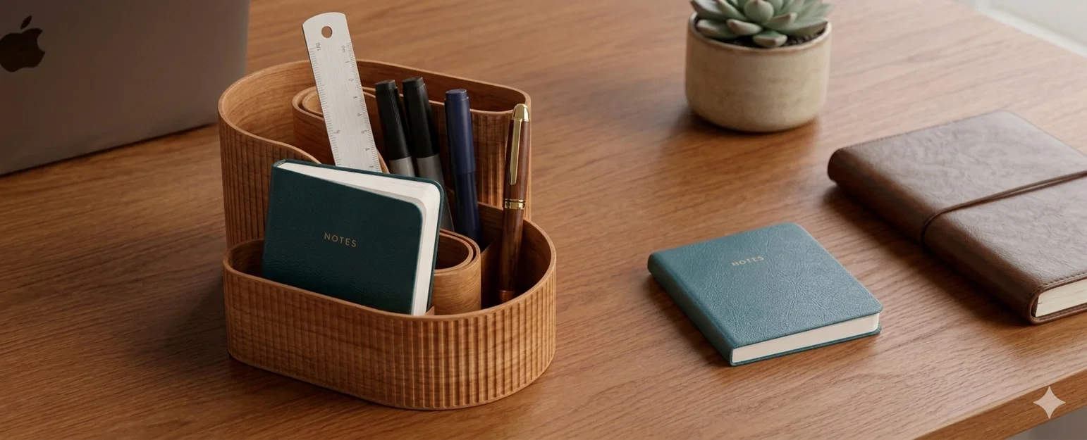 Khay Đựng Đồ Văn Phòng Organic Fluted - Thiết Kế Tối Giản - Image 4