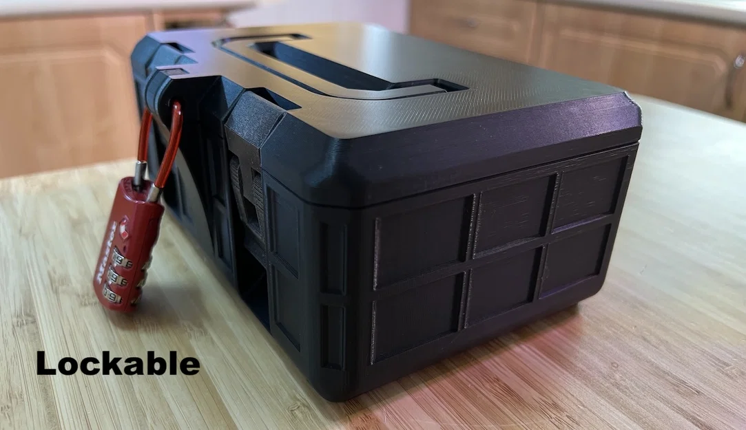 Hộp Đựng Tiền Có Khóa, Bản Lề Và Khóa Gài Chống Cạy Phá - Image 4