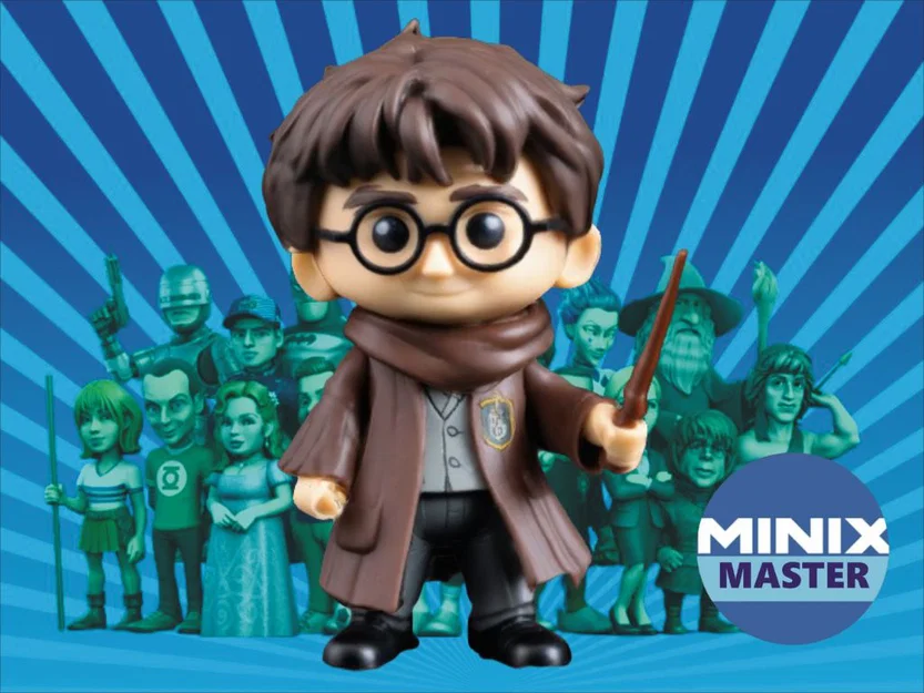 Mô hình 3D Harry Potter phong cách Minix cho fan phù thủy - Image 1
