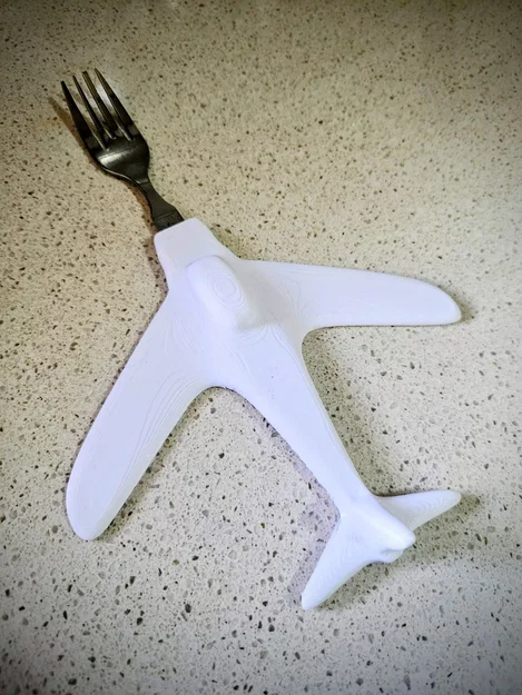 Máy bay gắn muỗng nĩa / Phụ kiện ăn uống cho bé (xem hướng dẫn) - Image 2