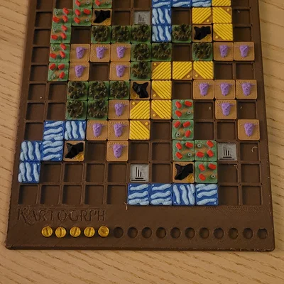 Cartographers Game Board - Bộ bàn cờ 3D cho game Cartographers