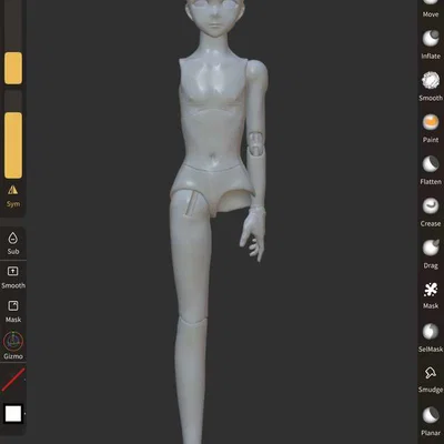 BJD body - Mẫu thân người tương thích Smart Doll (Trans masculine)