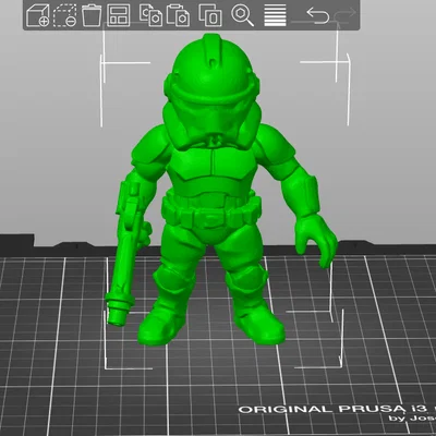 Mô hình 3D Clone Trooper phong cách Minix cực chất