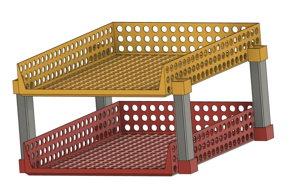 Khay đựng giấy tờ xếp chồng đa năng in 3D - Image 1