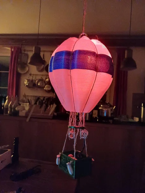 Mô hình khinh khí cầu trang trí treo đèn siêu xinh xắn - Image 2