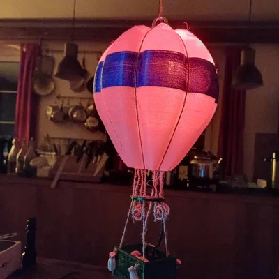 Mô hình khinh khí cầu trang trí treo đèn siêu xinh xắn