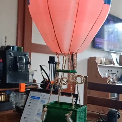 Mô hình khinh khí cầu trang trí treo đèn siêu xinh xắn