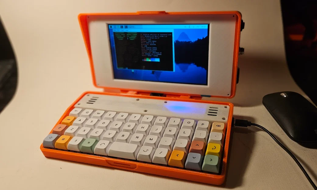 Portable Pi 80: Máy tính cầm tay Pi Zero với bàn phím cơ 40% và màn hình 7 inch - Image 7