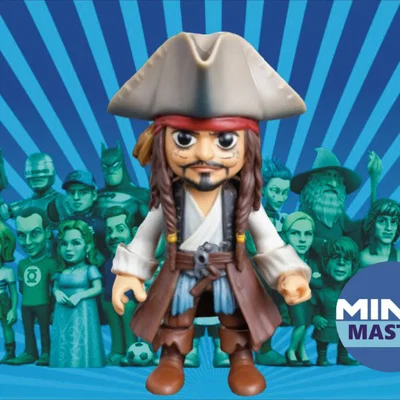 Mô hình Jack Sparrow phong cách Minix - File in 3D chi tiết