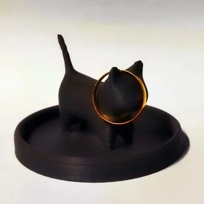 Mô hình 3D chú mèo giữ nhẫn (Cat Ring Holder) cực kỳ dễ thương