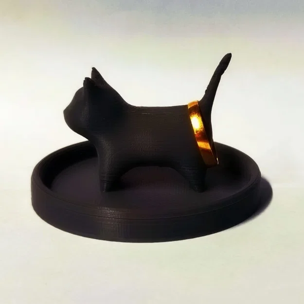 Mô hình 3D chú mèo giữ nhẫn (Cat Ring Holder) cực kỳ dễ thương - Image 5