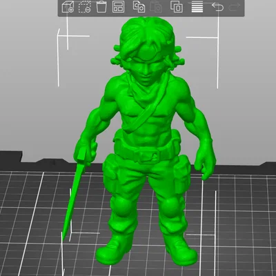 Mô hình nhân vật Rambo phong cách Minix - File in 3D chất lượng cao