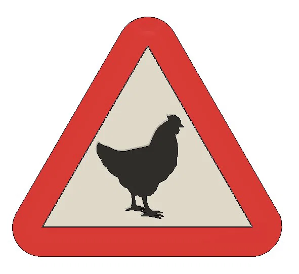 Mô hình Bảng hiệu hình Gà (Chicken Sign) - Image 1