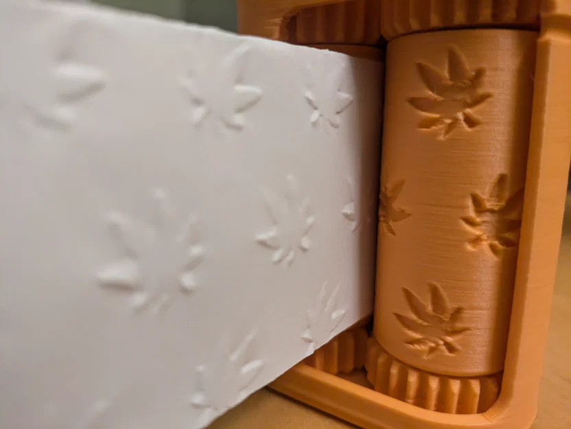 Con lăn dập nổi danh thiếp - Hình lá Cannabis - Image 1