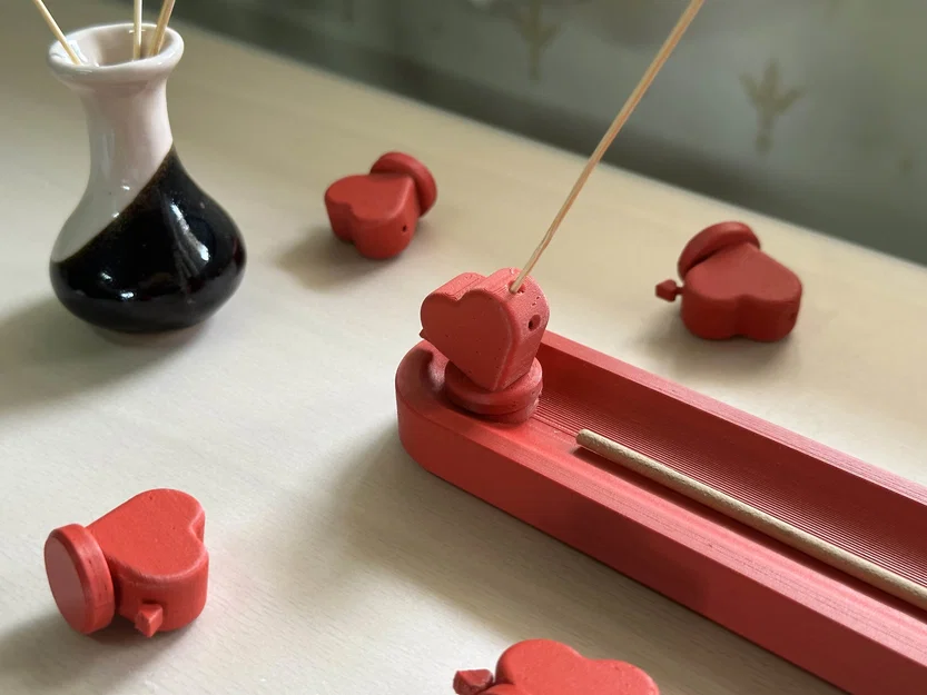 Đế cắm nhang và khay hình mũi tên Cupid (Có nam châm & Không nam châm) [Đặc biệt Valentine] - Image 1