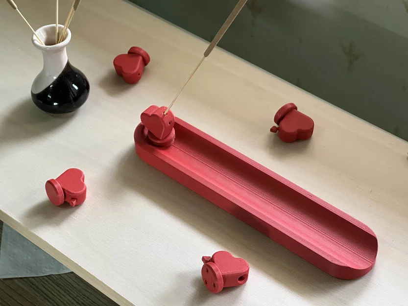 Đế cắm nhang và khay hình mũi tên Cupid (Có nam châm & Không nam châm) [Đặc biệt Valentine] - Image 2