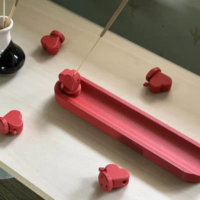 Đế cắm nhang và khay hình mũi tên Cupid (Có nam châm & Không nam châm) [Đặc biệt Valentine]