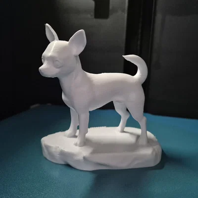 Mô hình tượng chó Chihuahua dễ thương dùng trang trí 3D