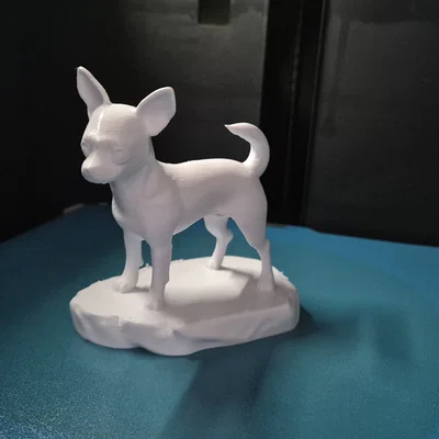 Mô hình tượng chó Chihuahua dễ thương dùng trang trí 3D