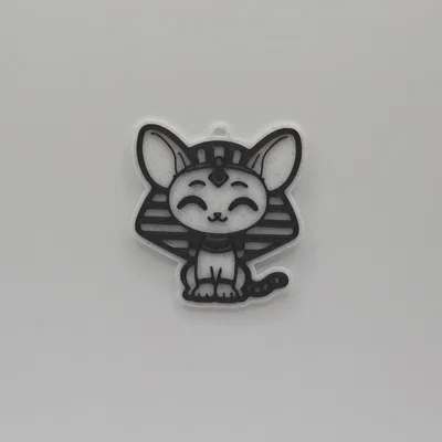 Móc khóa mèo Pharaoh Ai Cập cute - Mô hình in 3D độc đáo