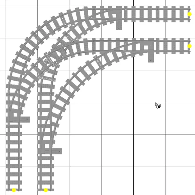 Đường ray chéo cong cho tàu Lego | Bogenkreuzung - Image 3